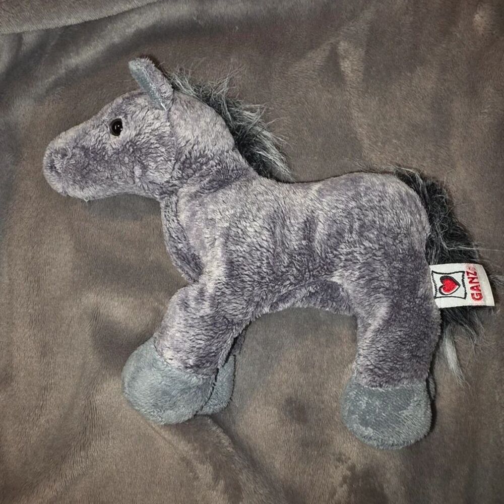 Ganz Webkinz Grey Arabian Horse HM098 Plush 9" Stuffed Animal No Code Retired
